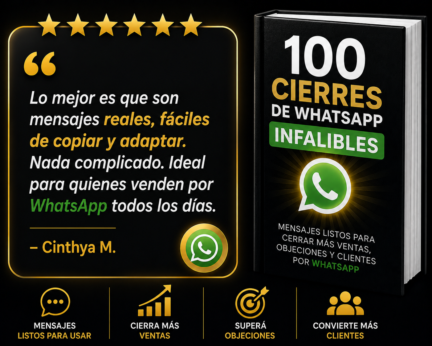 100 cierres de WhatsApp