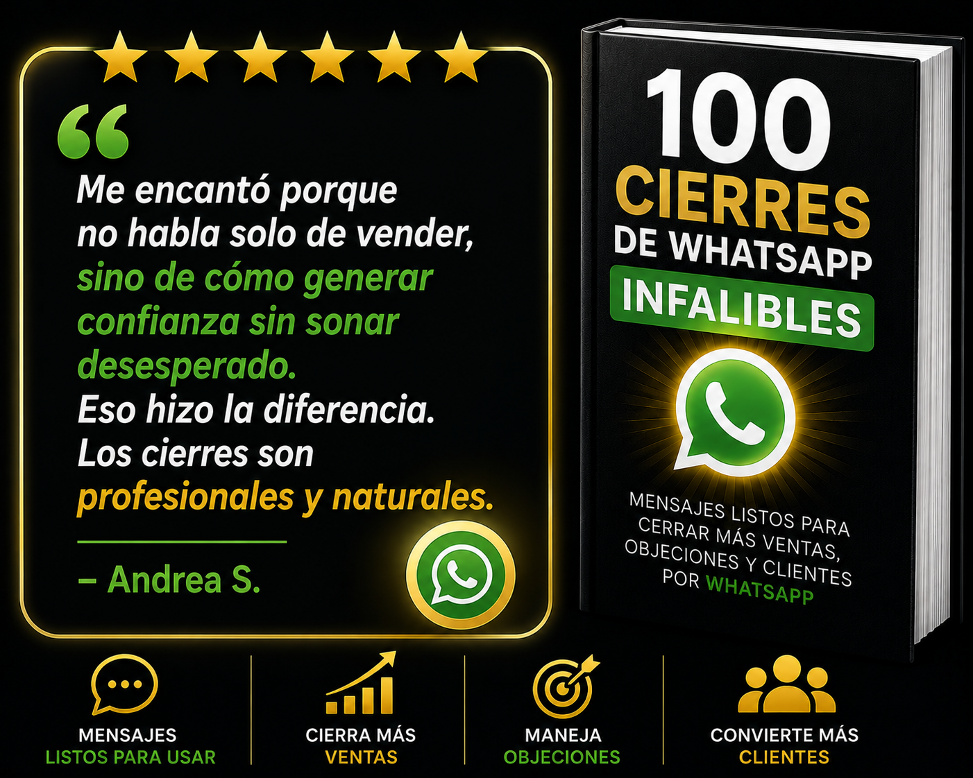 100 cierres de WhatsApp