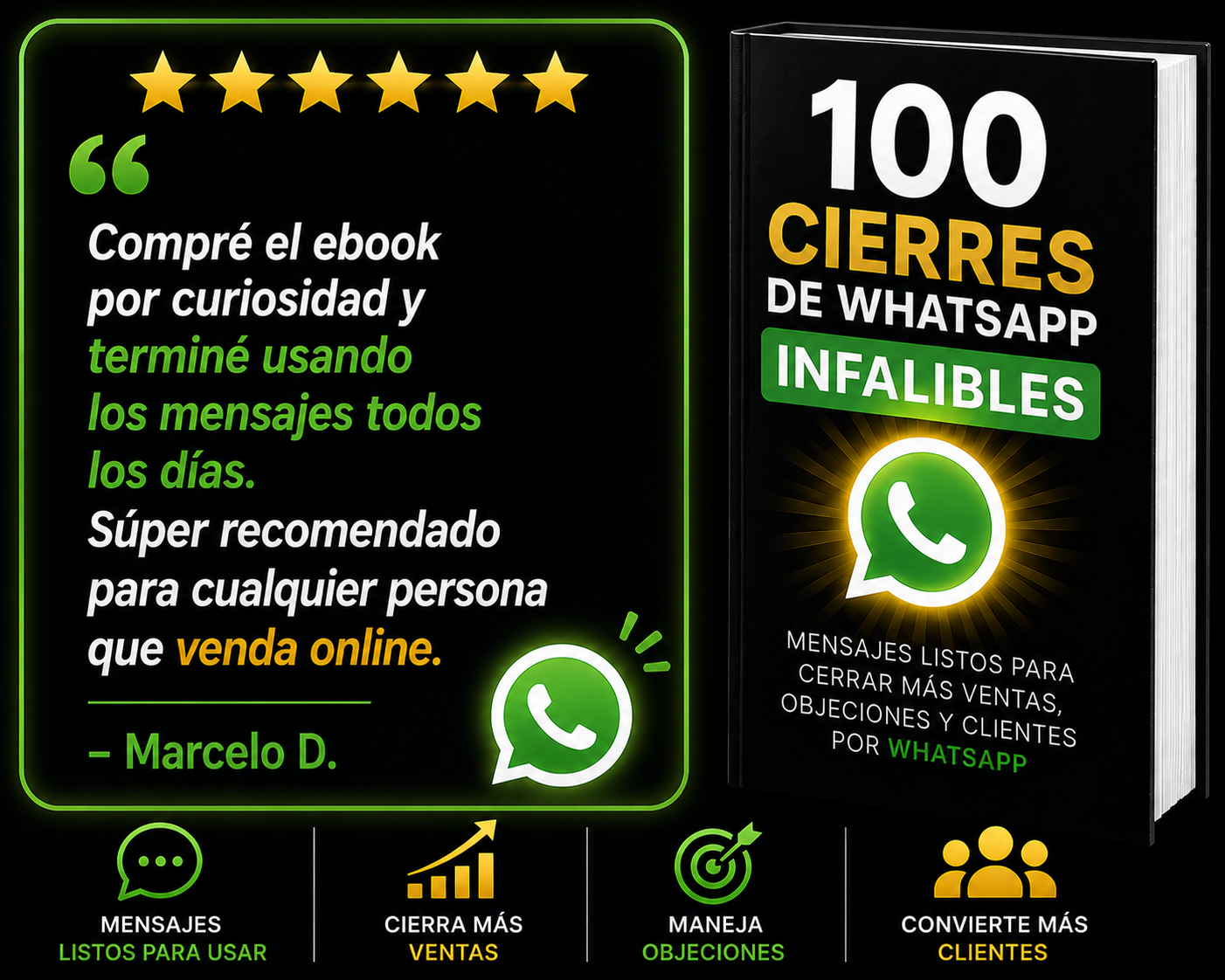 100 cierres de WhatsApp