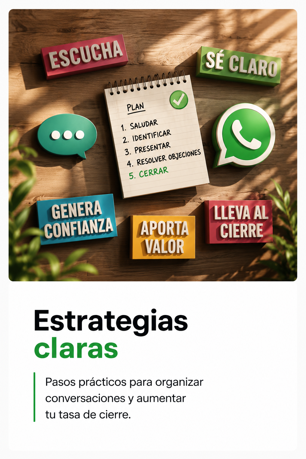 100 cierres de WhatsApp
